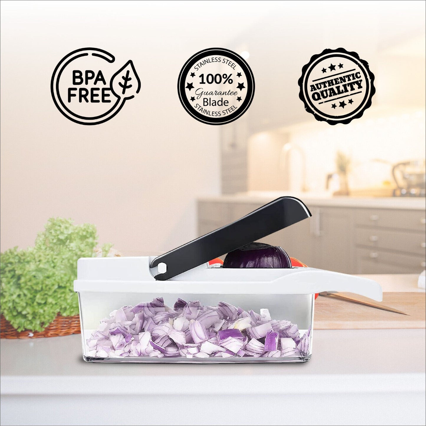 12 in 1 Vegetable Spirilizer Chopper Slicer Grater with Container