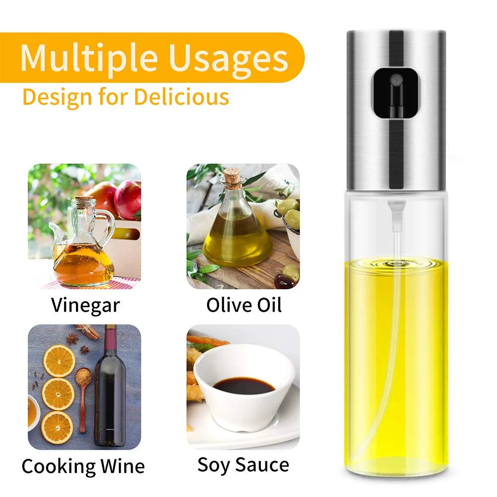 Oil Sprayer, 2 Pcs Olive Oil Sprayer Oil Sprayer with Olive Oil Holder, Fried Chicken, BBQ, Baking, Barbecue, Air Fryer, Salad, Olive Oil Dispenser Set
