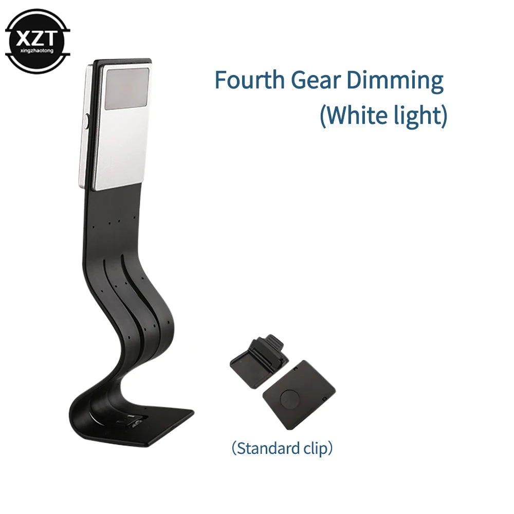 Portable LED Reading Book Light with Detachable Flexible Clip USB Rechargeable Lamp for Kindle Ebook Readers