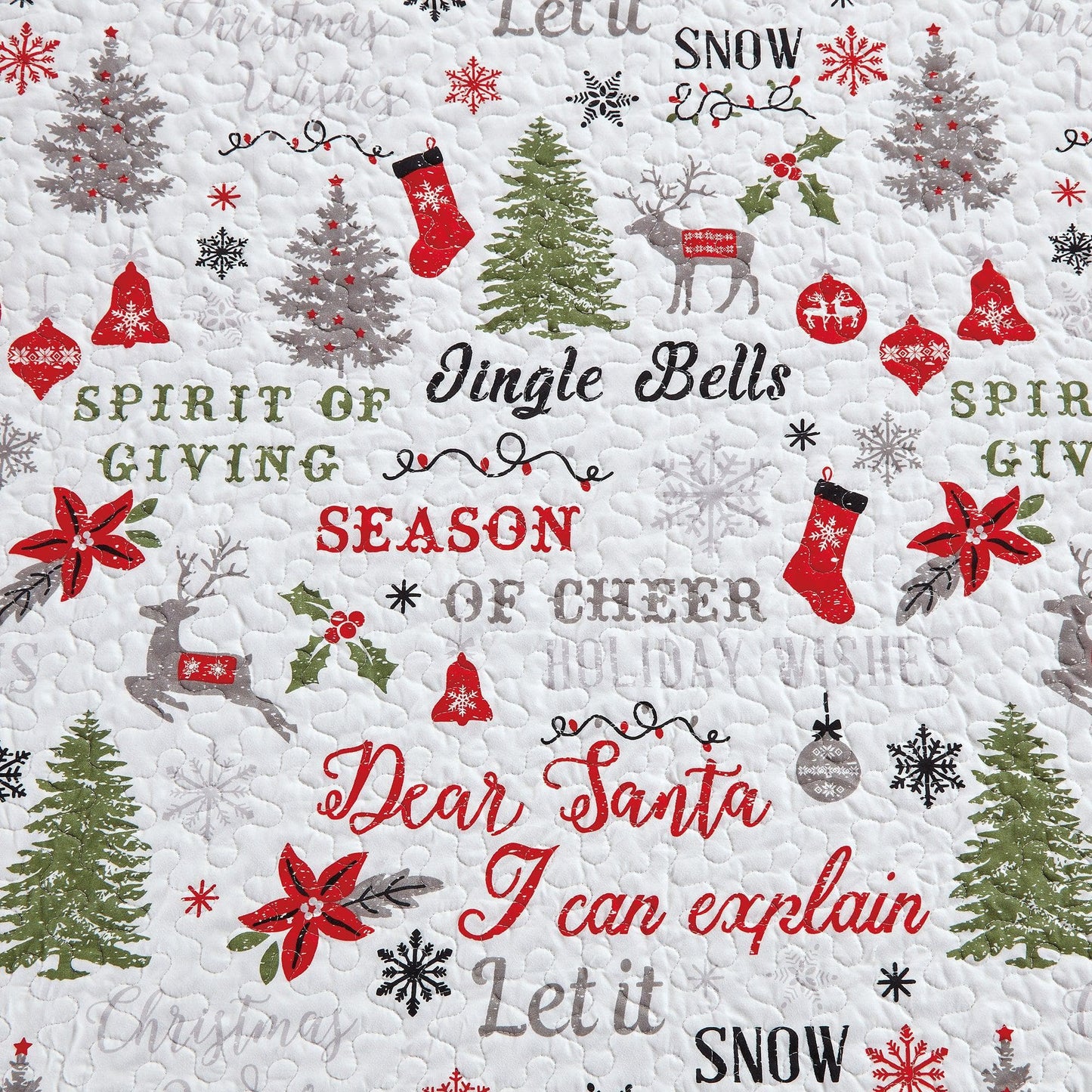 Holiday 3 Piece Quilt Set - Carol Collection