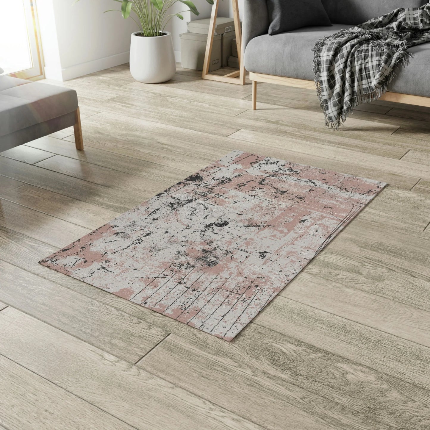Area Rug Meditation Rectangular Multipurpose PALE - Minimal by QN