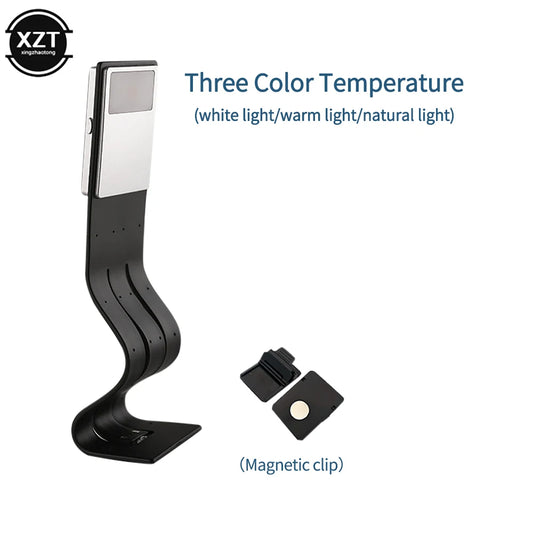 Portable LED Reading Book Light with Detachable Flexible Clip USB Rechargeable Lamp for Kindle Ebook Readers