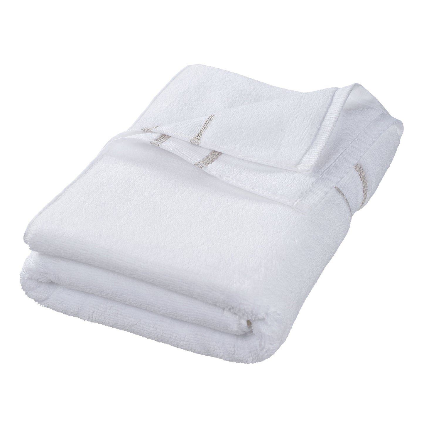 6-Piece Egyptian Cotton Striped Bath Coordinate Towel Set, Birchwood