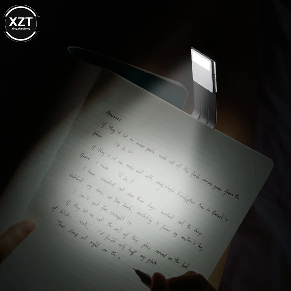 Portable LED Reading Book Light with Detachable Flexible Clip USB Rechargeable Lamp for Kindle Ebook Readers