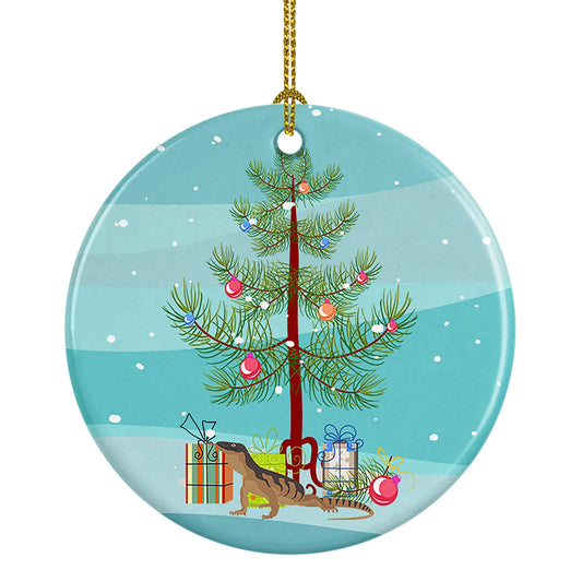 Monitor Lizard Merry Christmas Ceramic Ornament