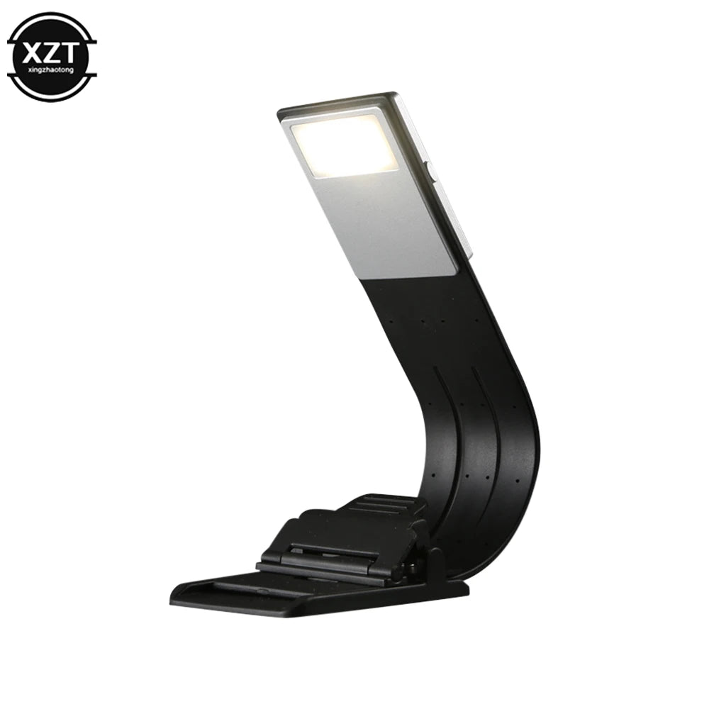 Portable LED Reading Book Light with Detachable Flexible Clip USB Rechargeable Lamp for Kindle Ebook Readers