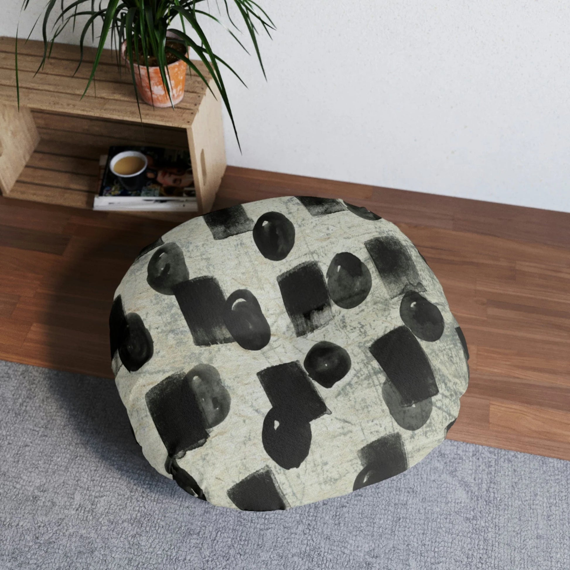 Meditation and Comfort Floor Pillow DOTS| Minimal by Queennoble