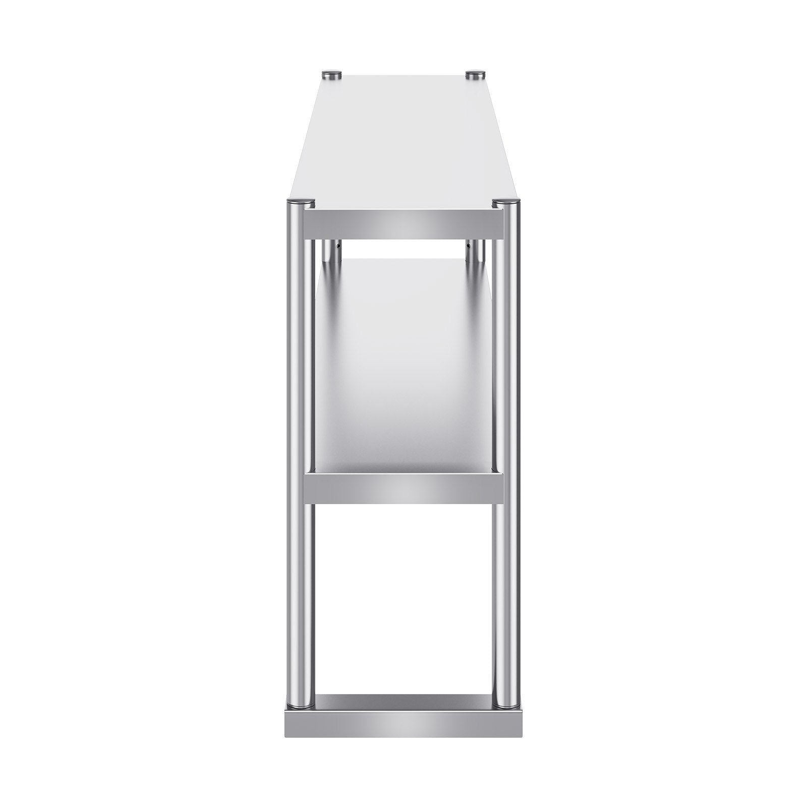 VEVOR Double Overshelf, Double Tier Stainless Steel Overshelf, 12 X 48 Inch Double Deck Overshelf, Height Adjustable Overshelf Prep Work Table for Kitchen, Restaurant and Workshop