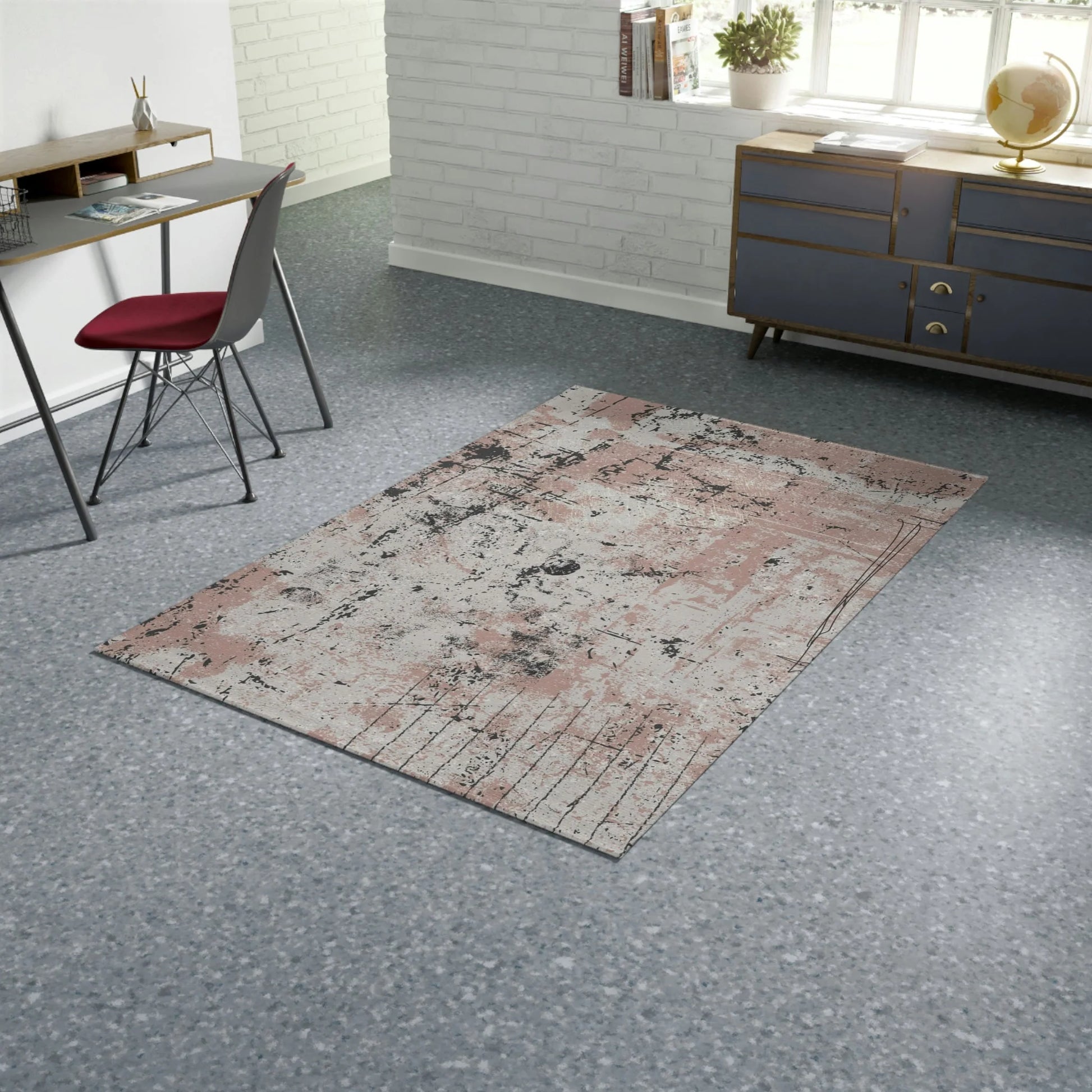 Area Rug Meditation Rectangular Multipurpose PALE - Minimal by QN