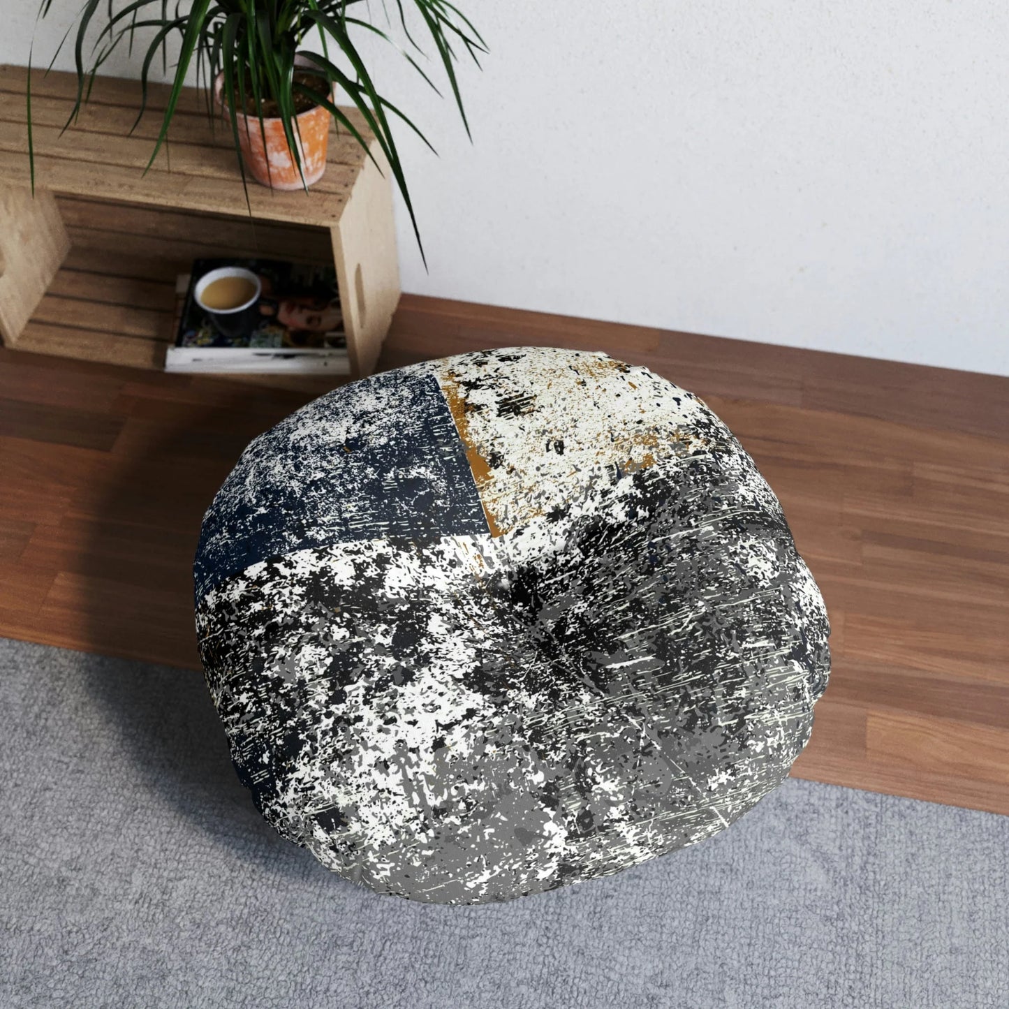 Meditation and Comfort Floor Pillow GREY BLUE | Minimal by Queennoble