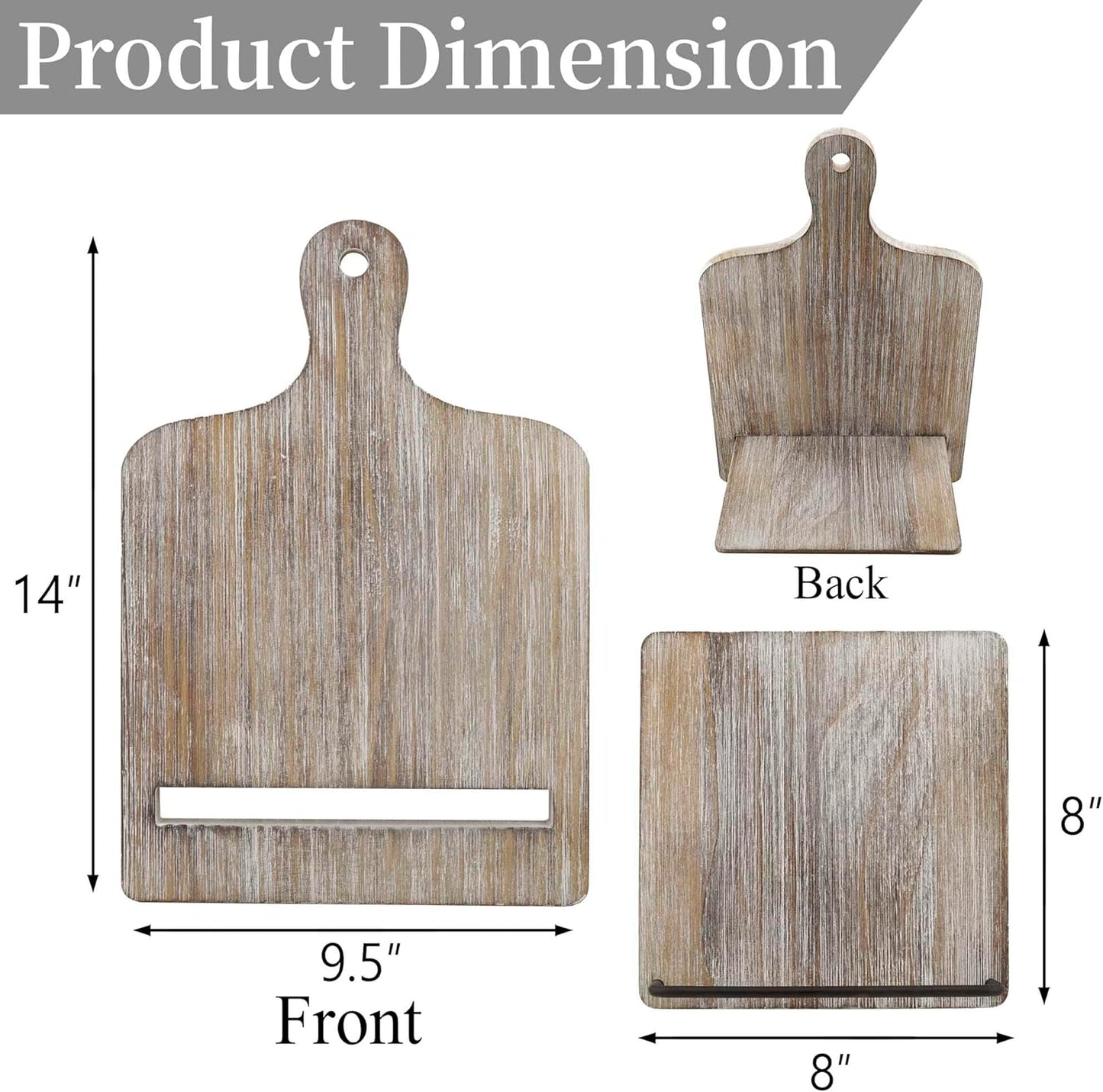 Wood Cookbook Stand Cookbook Holder: Kitchen Adjustable Cookbook Holder Recipe Stand for Counter Gray