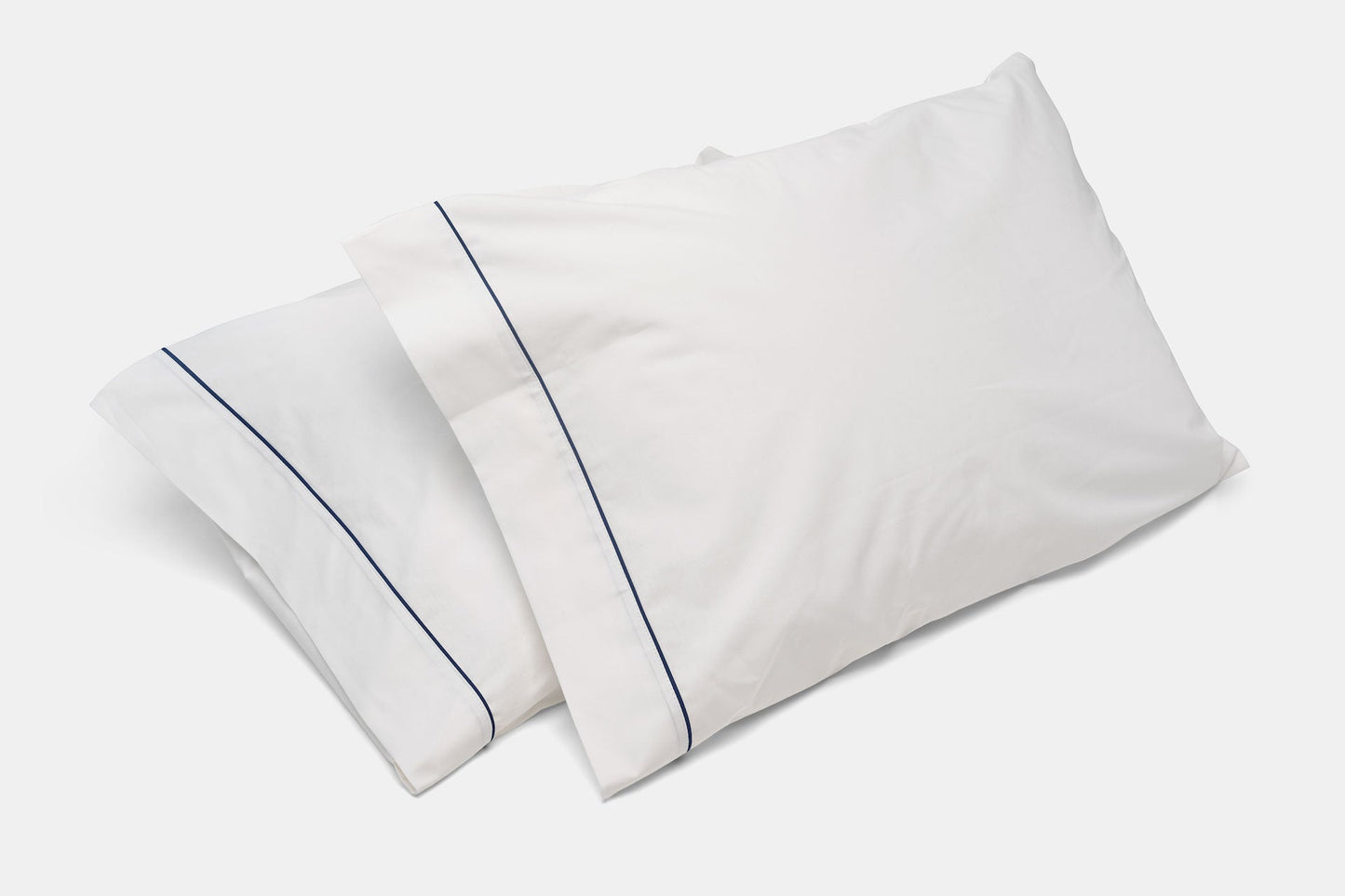 Cotton Bed Pillowcases with Classic Piping Design