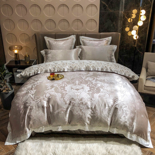 Vetora Luxury Silky Jacquard Cotton Bedding Set | 3CARATS