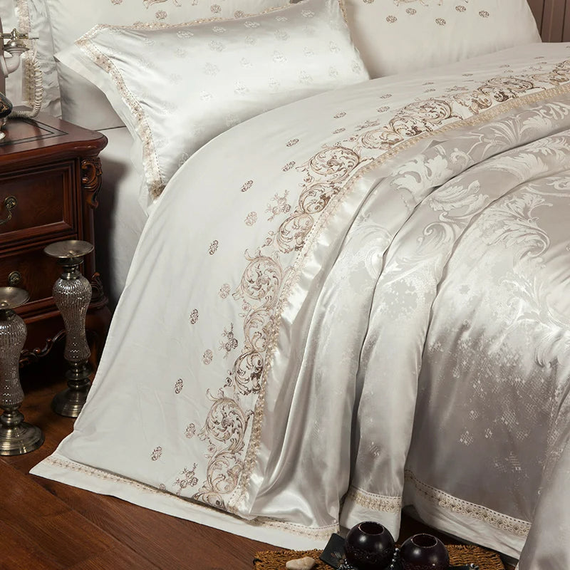 Vetora Luxury Silky Jacquard Cotton Bedding Set | 3CARATS