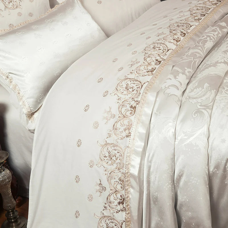 Vetora Luxury Silky Jacquard Cotton Bedding Set | 3CARATS