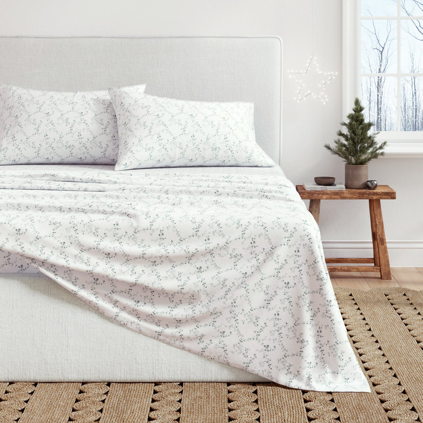 Turkish Cotton Flannel Sheet Set - Winter Floral Collection