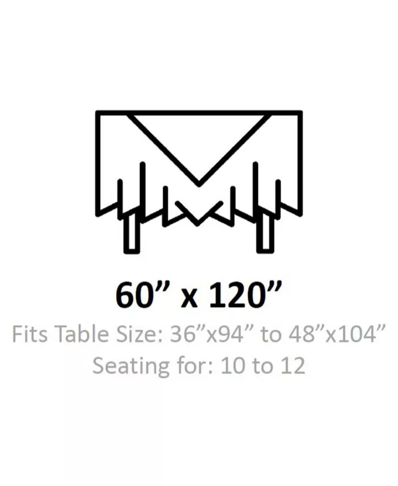 Holiday Turkey Bordered Fall Tablecloth, 60" X 120"