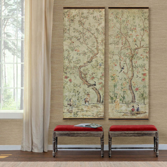 Chinoiserie Silk Screen Wall Decor Set