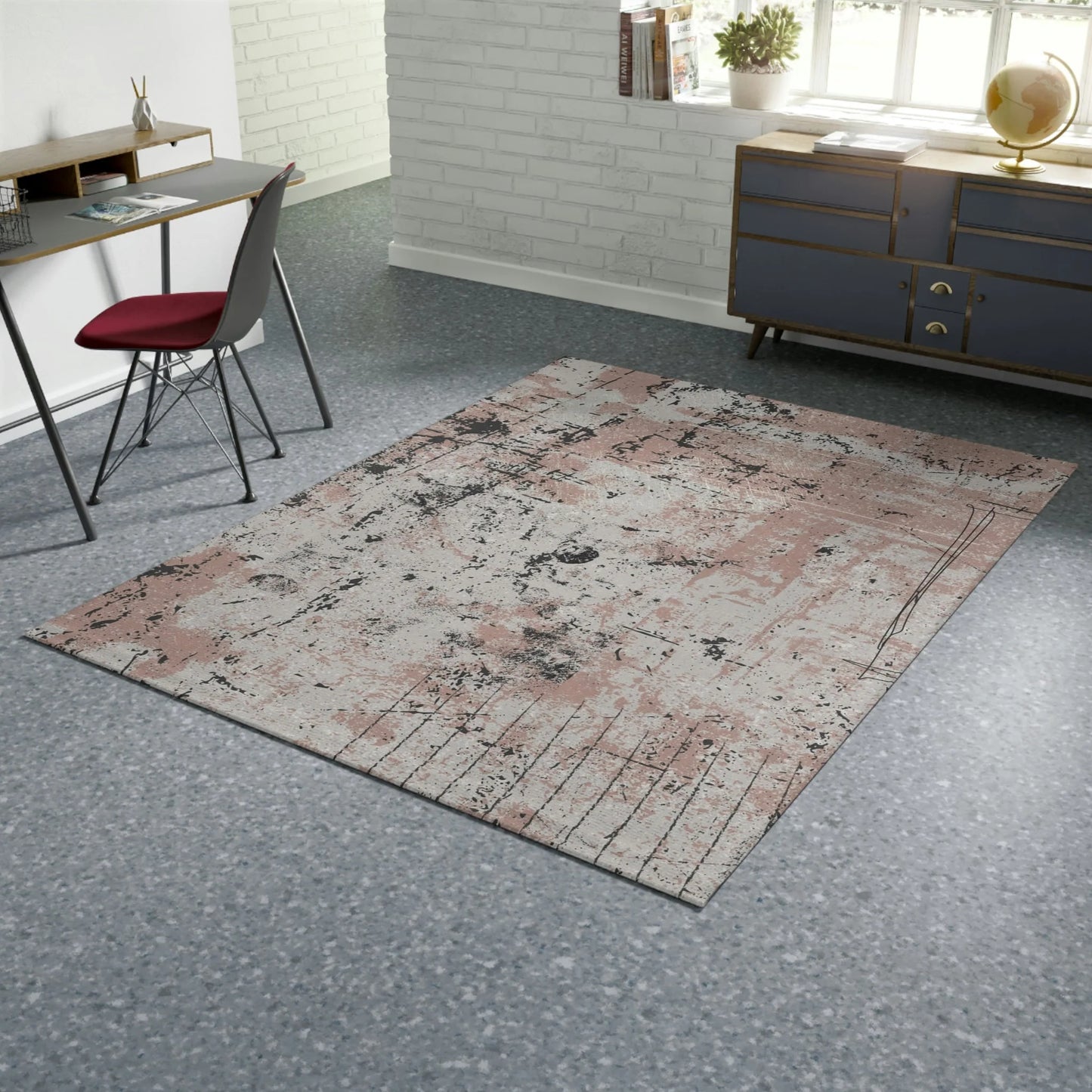 Area Rug Meditation Rectangular Multipurpose PALE - Minimal by QN