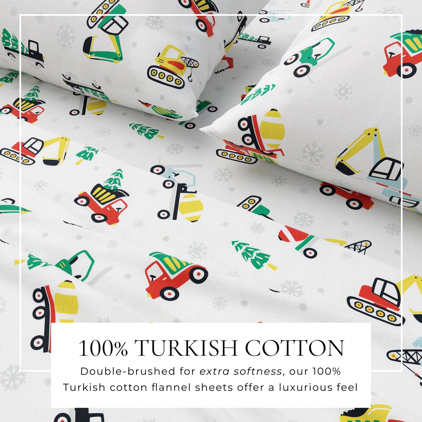 4-Piece Turkish Cotton Christmas Flannel Sheet - Whittaker Collection