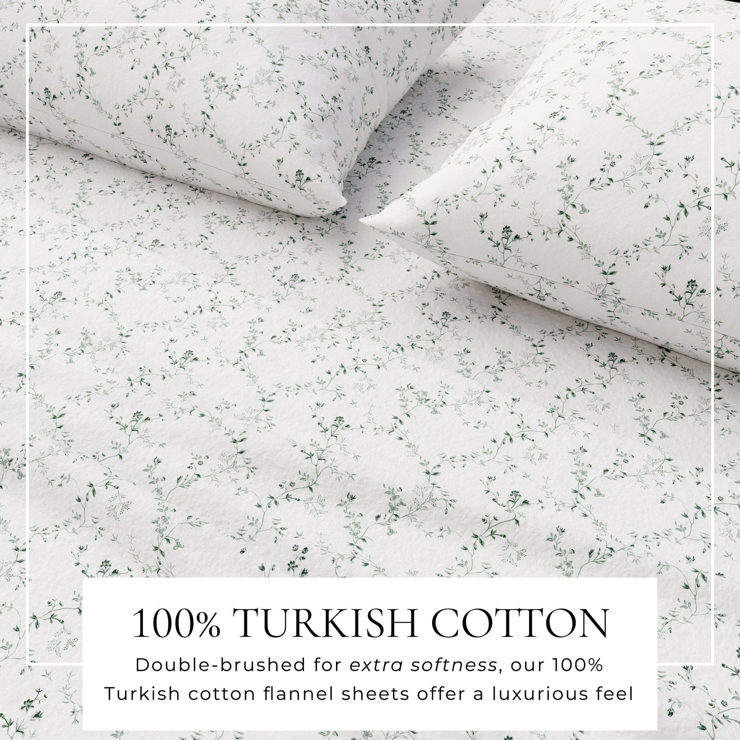 Turkish Cotton Flannel Sheet Set - Winter Floral Collection