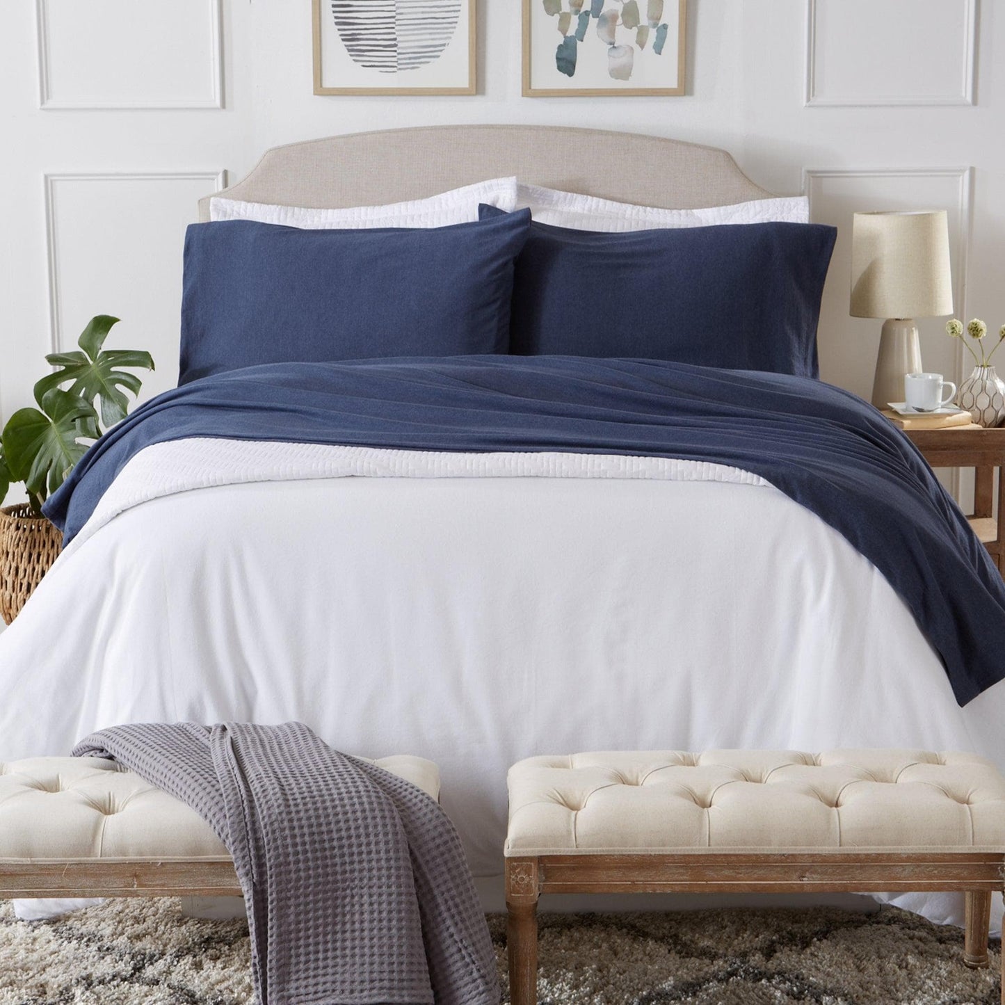 4-Piece Flannel Jersey Sheet - Cozy Flex Collection