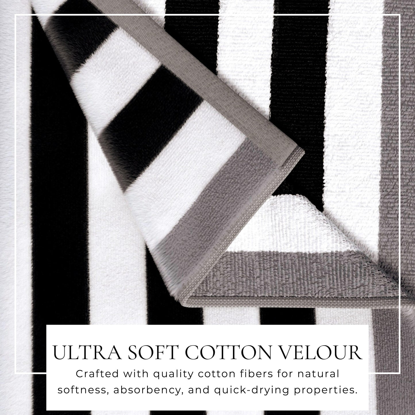 Oversized Striped Border Cabana Beach Towel - Santa Cruz