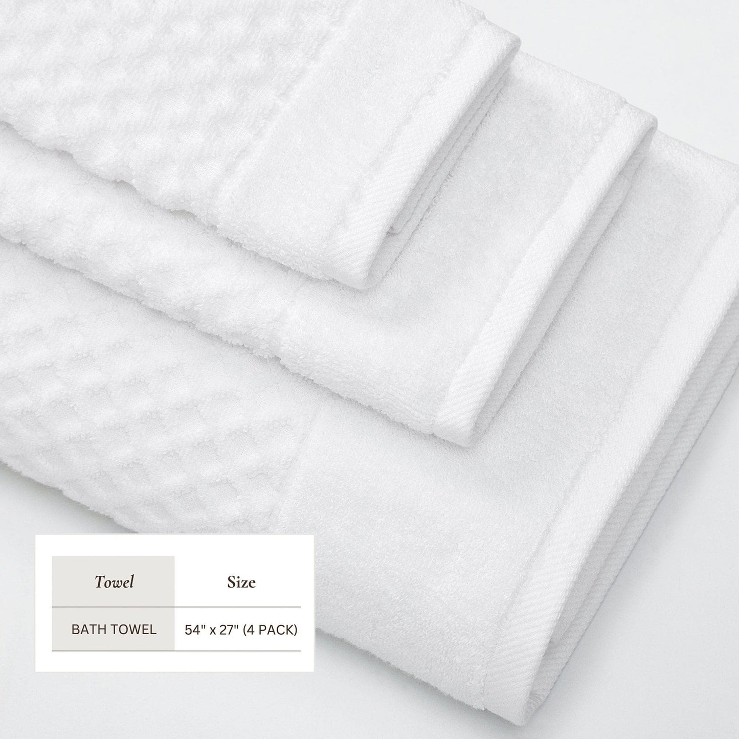 Cotton Diamond Waffle Weave Bath Towel Set - Grayson Collection