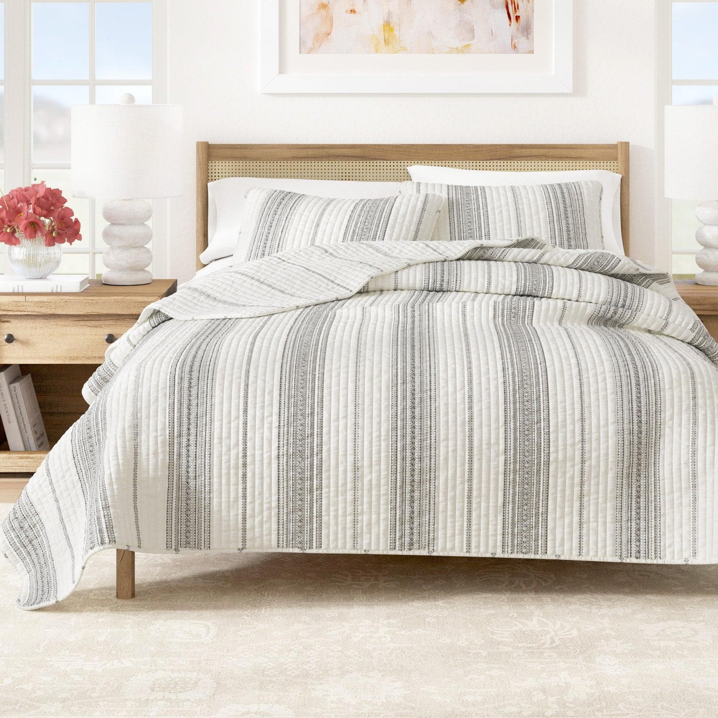 3-Piece Stripe Quilt - Wesley Collection