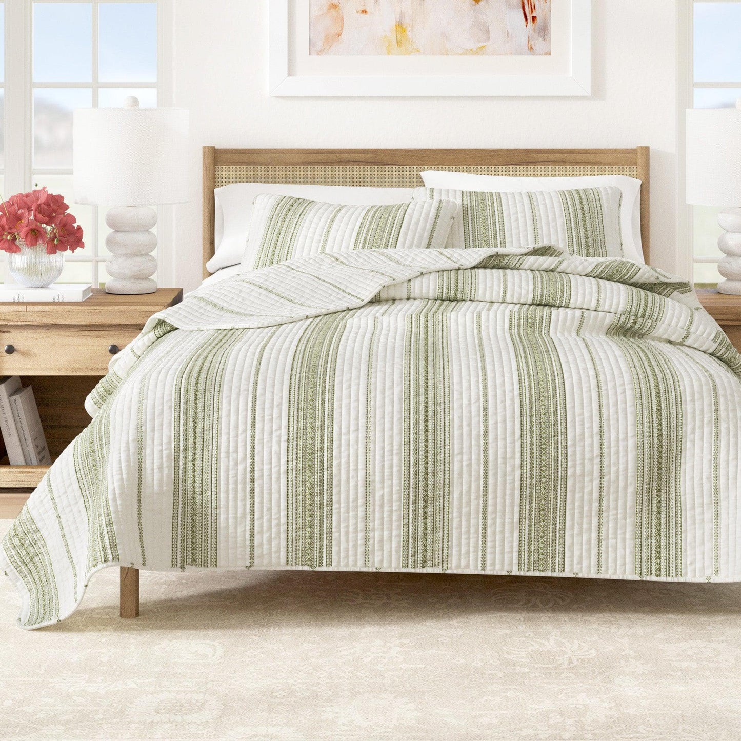 3-Piece Stripe Quilt - Wesley Collection