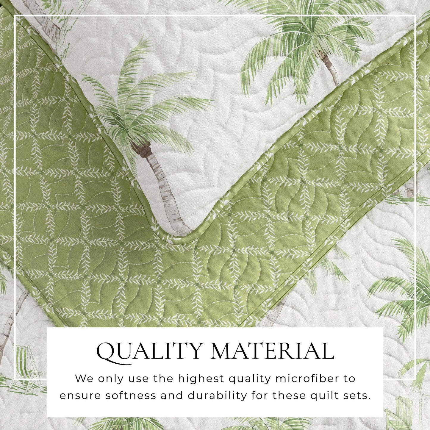 West Palm Trees Coastal Quilt Set - Coronado Collection