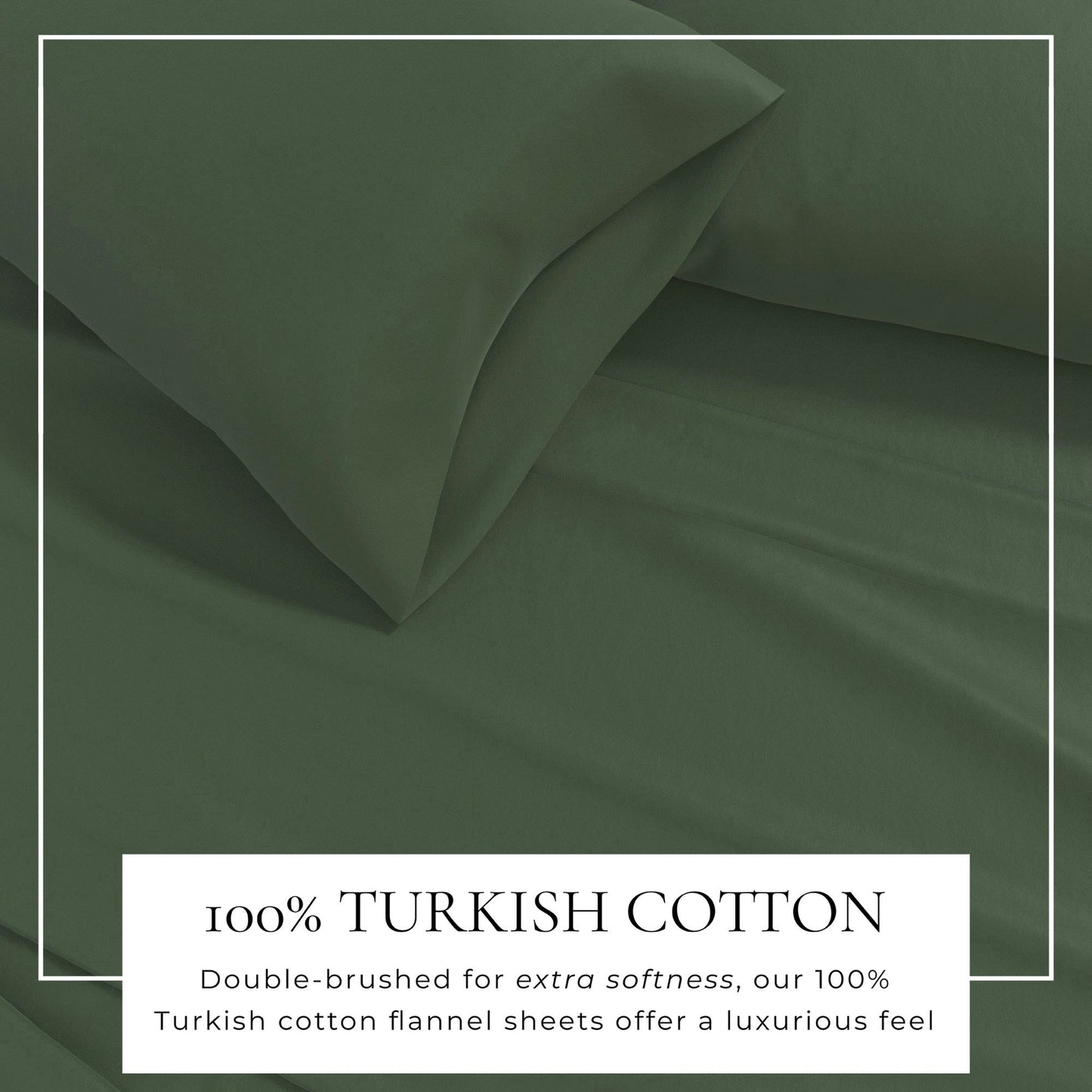 4-Piece Cotton Solid Flannel Sheet - Nordic Collection