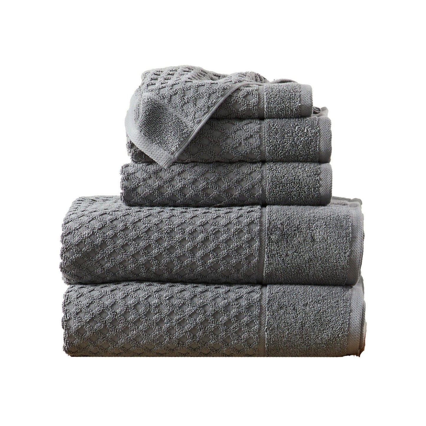 Cotton Diamond Waffle Weave Bath Towel Set - Grayson Collection