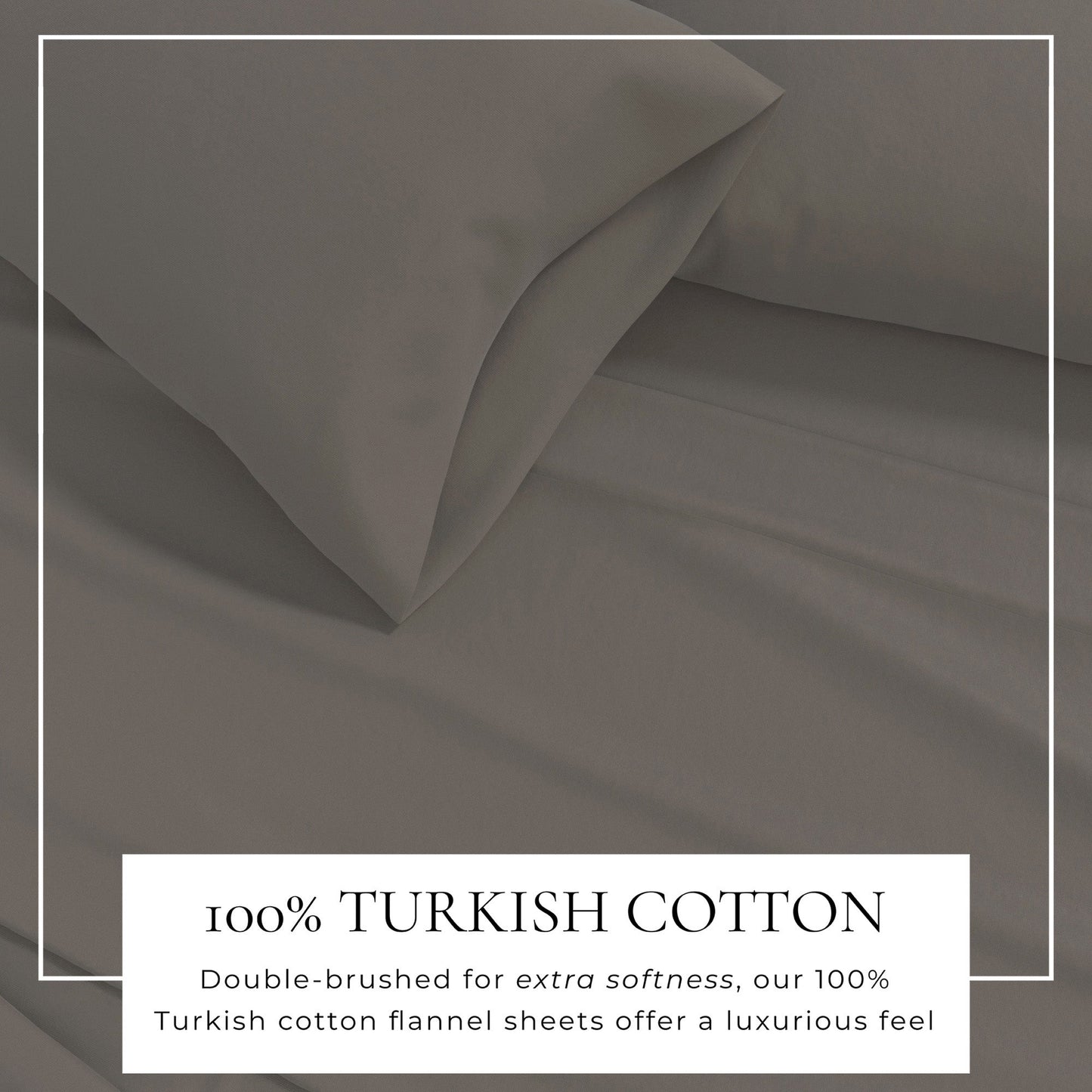 4-Piece Cotton Solid Flannel Sheet - Nordic Collection