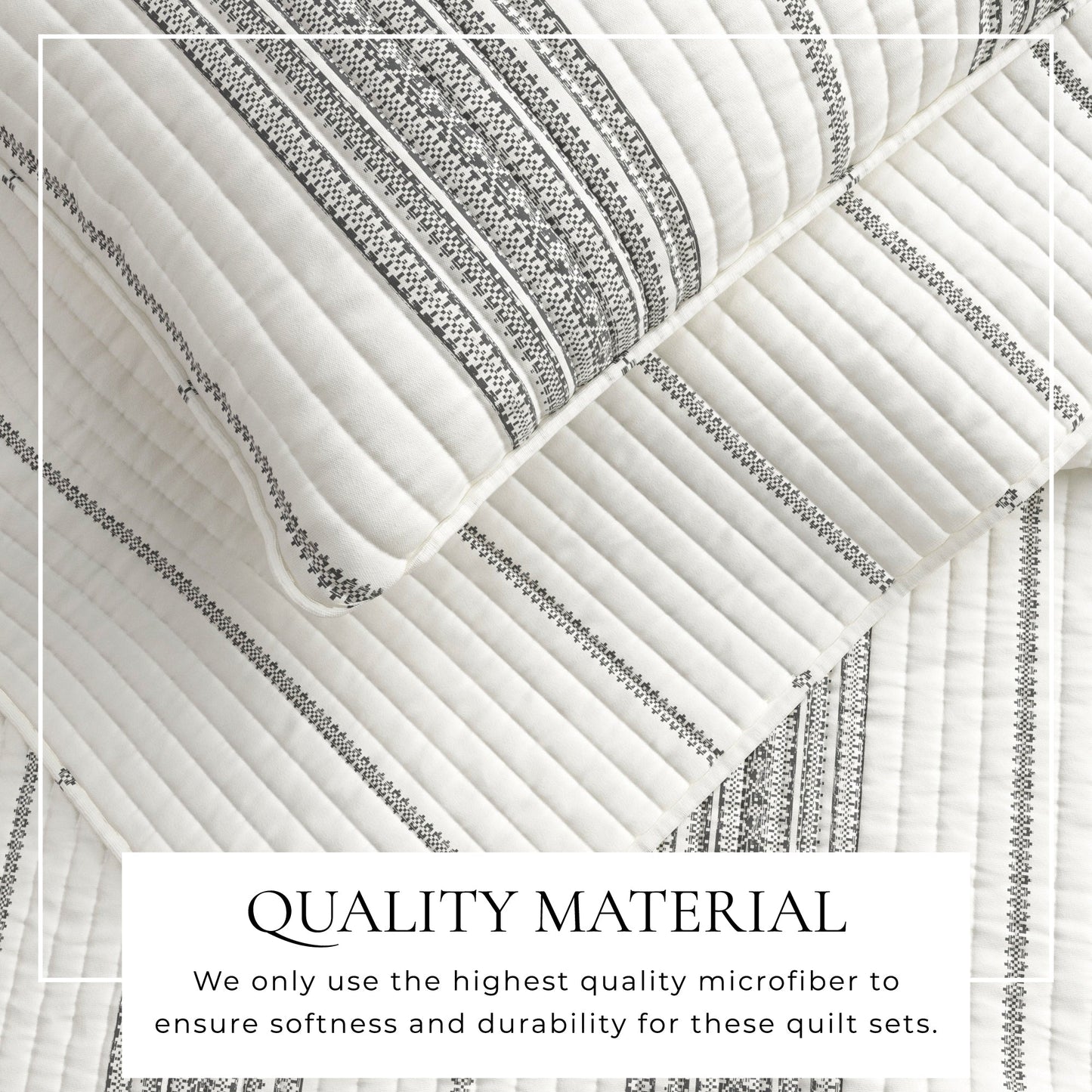 3-Piece Stripe Quilt - Wesley Collection