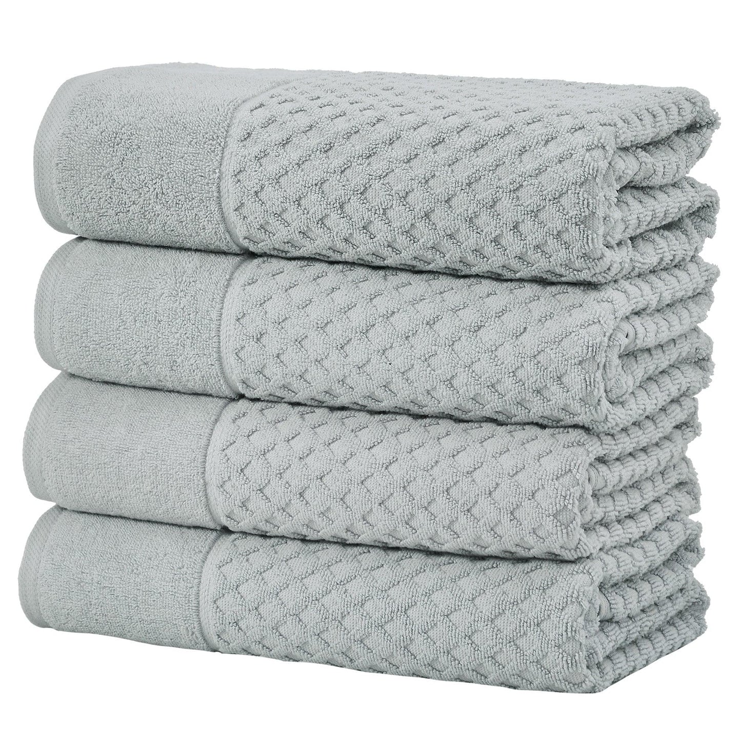 Cotton Diamond Waffle Weave Bath Towel Set - Grayson Collection