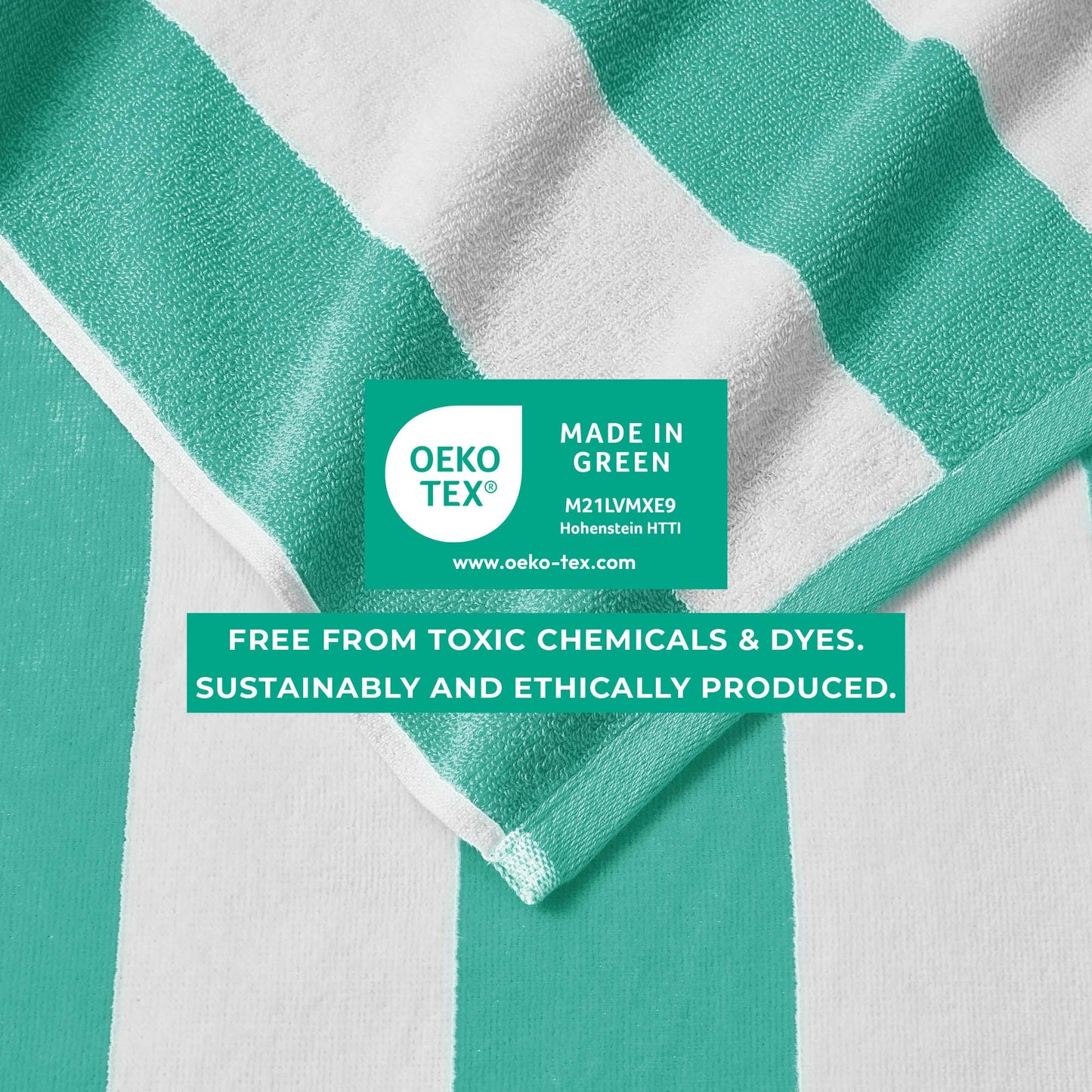 Cotton Velour Cabana Stripe Beach Towel - Novia Collection