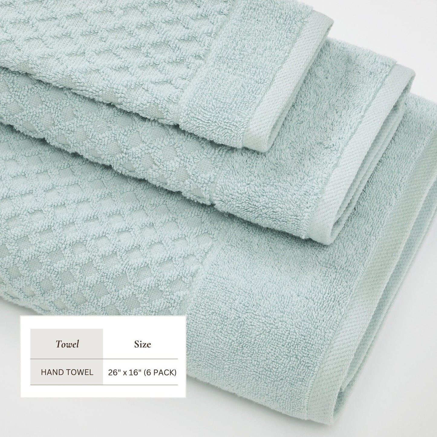 Cotton Diamond Waffle Weave Bath Towel Set - Grayson Collection